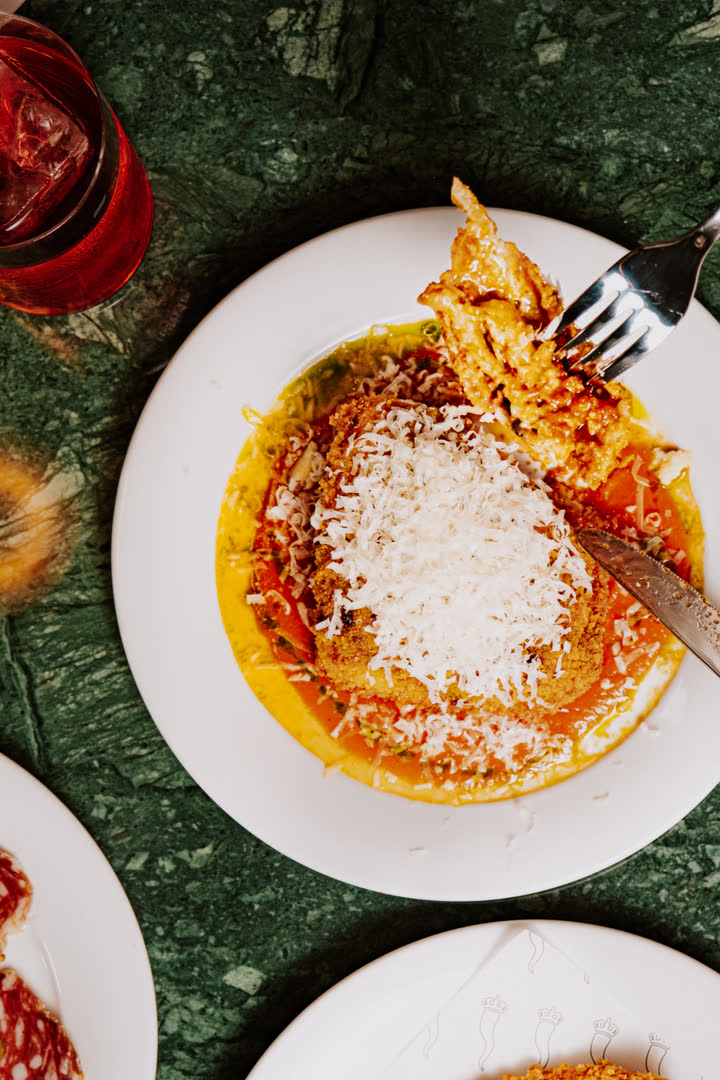 aubergine parmigiana at Malocchio