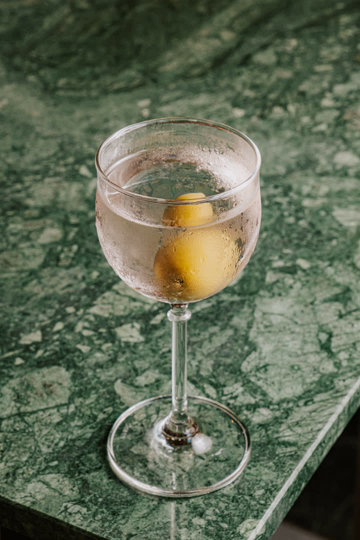 fig & olive martini at Malocchio