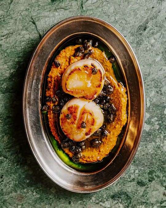 hand dived scallops at Malocchio