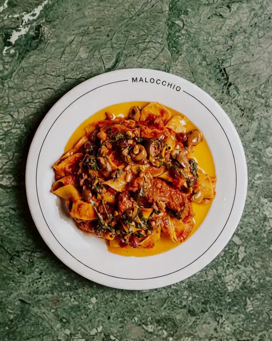 lamb shoulder pappardelle at Malocchio