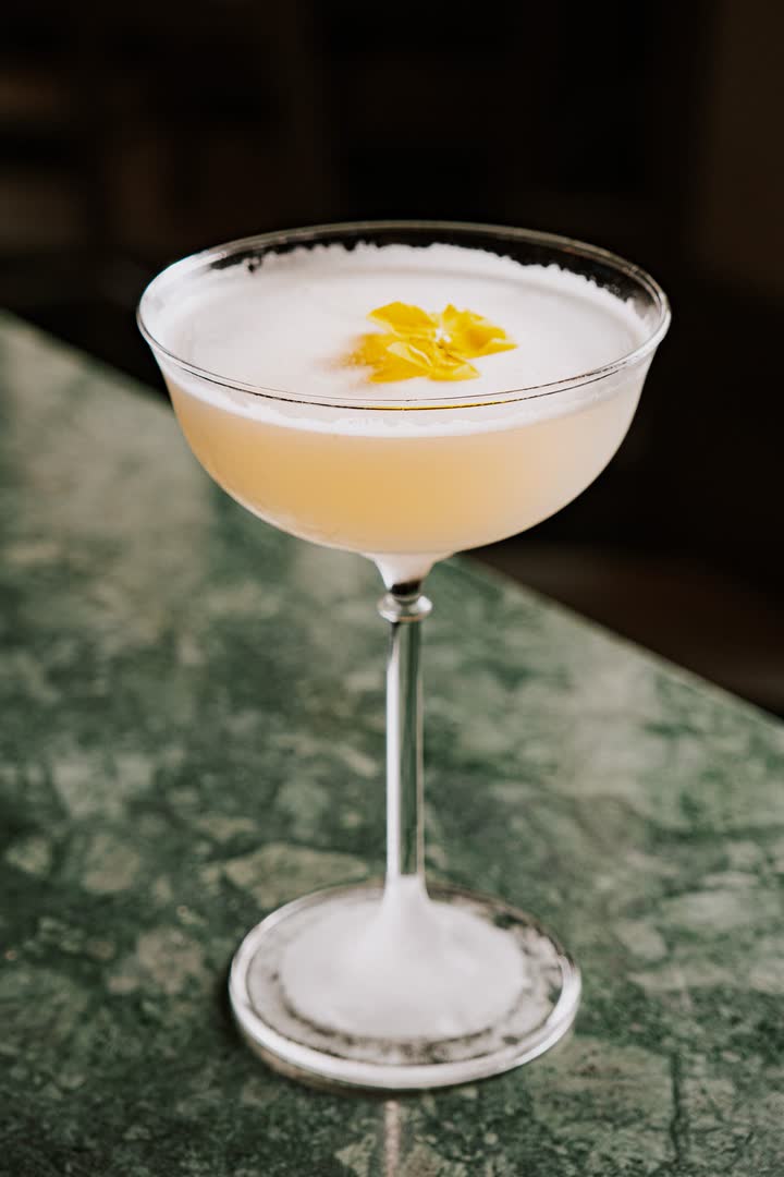 lychee & rose martini at Malocchio
