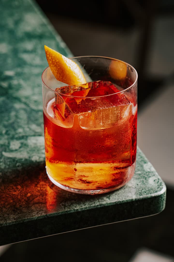 mezcal negroni at Malocchio