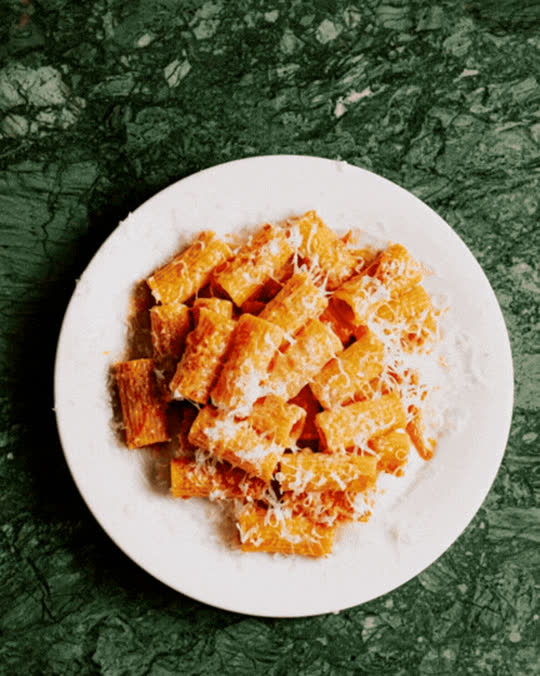 rigatoni arrabbiata at Malocchio