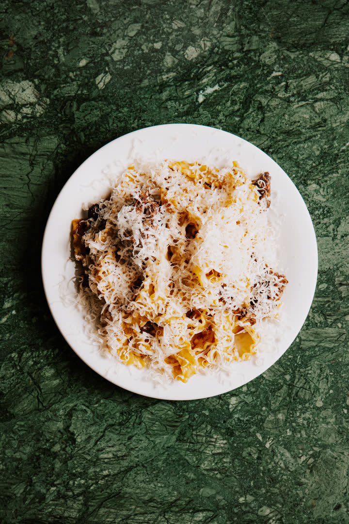 slow cooked beef ragù at Malocchio